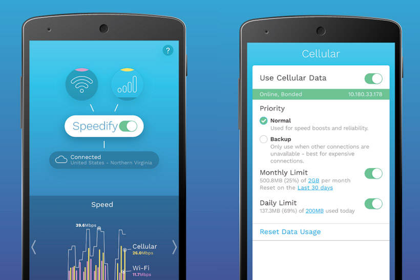speedify for android sttings